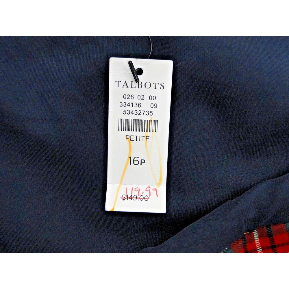 NWT Vintage Red/Black/Green/Blue/Yellow/White Talbots Petite Plaid Skirt Size 16 - Picture 6 of 9